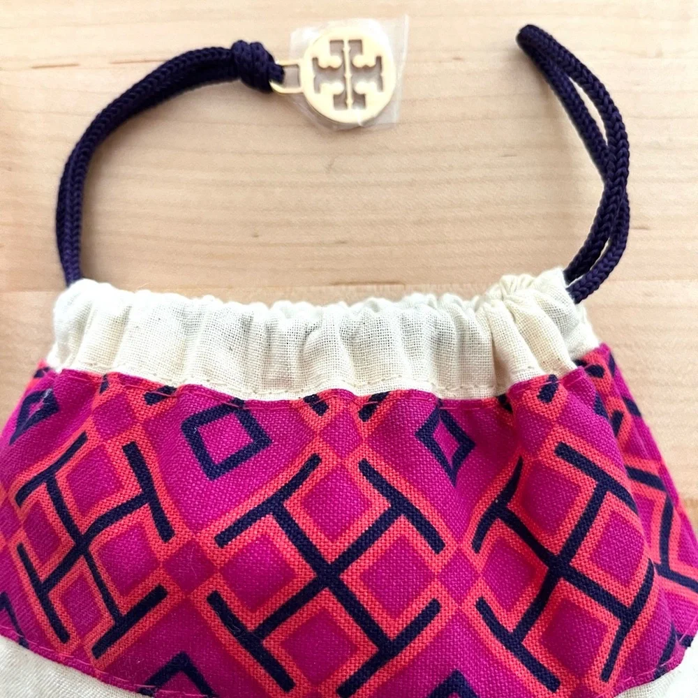 Tory Burch Authentic Pink/Cream Mini Dust Bag, NWOT